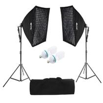 Estúdio de Iluminação Ágata II 50x70cm GRID 7 peças 220v Estúdio de Iluminação Ágata II 50x70cm GRID 7 peças 220v