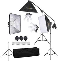 Estúdio de Iluminação ARES 675W c/ Softboxs 50x70 e Lâmpadas - 110V