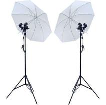 Estudio de Iluminação continua com tripe sombrinha soquete duplo