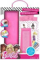 Estúdio de Moda Barbie Fashion Plates, Desenhe Roupas Exclusivas com Cores Diversas, Inclui Giz de Cera