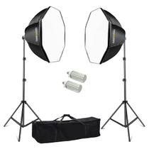 Estúdio Fotográfico Octabox LED Completo Softbox - Bivolt