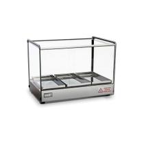 Estufa 0,47m EVR LC 3B Titã - Vidro Reto + Perfil Cinza com Iluminação LED e 3 Bandejas