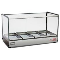 Estufa 0,62m EVR BC 4B Titã - Vidro Reto + Perfil Cinza e 4 Bandejas