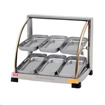 Estufa aquecedora salgados 6 bandejas dupla 127v