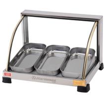 Estufa Curva Para Salgados 3 Bandejas Marchesoni Ouro 220v Estufa Curva Para Salgados 3 Bandejas Marchesoni Ouro 220v