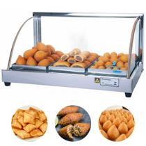 Estufa De Salgado 3 Bandejas Expositor Vidro Curvo A Gás - Supritecs