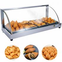 Estufa De Salgados Aquecedora Vitrine 4 bandejas Vidro Curvo A Gás Supritecs Estufa De Salgados Aquecedora Vitrine 4 bandejas Vidro Curvo A Gás Supritecs