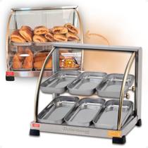 Estufa De Salgados Dupla Curva 6 Bandejas Quente Inox 220v