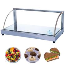 Estufa Fria De Doces E Lanches Vidro Curvo Vitrine Com 4 Gelo - Supritecs