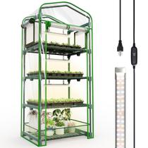 Estufa Indoor Bstrip de 4 Níveis com Luzes de Cultivo 69x49x157 cm Estufa Indoor Bstrip de 4 Níveis com Luzes de Cultivo 69x49x157 cm