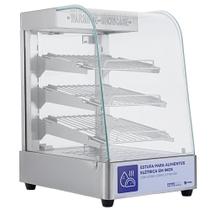 Estufa para Alimentos Elétrica em Inox com Vidro Curvo CFHM 350 110V Estufa para Alimentos Elétrica em Inox com Vidro Curvo CFHM 350 110V