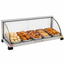 Estufa Para Salgado 5 Bandejas Vitrine Expositor Ouro Curva Marchesoni