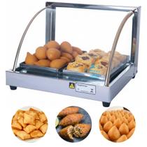 Estufa Para Salgados 2 Bandejas Expositor Vidro Curvo Supritecs