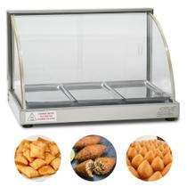 Estufa Para Salgados 3 Bandejas Titã Vitrine Expositor Elétrica Térmica