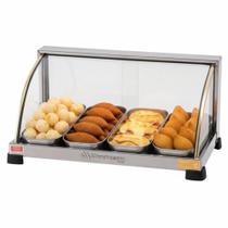 Estufa Para Salgados 4 Bandejas Vitrine Elétrica Marchesoni Inox