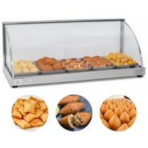 Estufa Para Salgados 5 Bandejas Vitrine Expositor Em Inox Titã Elétrica
