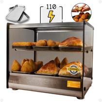 Estufa Para Salgados Coxinhas Econômica 6 Bandejas Quente Vitrine Expositor Inox 127v