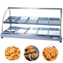 Estufa Para Salgados Dupla 10 Bandejas Expositor Inox Aquecedor Supritecs