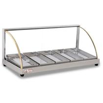 Estufa Salgados Quente 5 Bandejas Curva Elétrica Com Termostato Inox 5W Tita Estufa Salgados Quente 5 Bandejas Curva Elétrica Com Termostato Inox 5W Tita