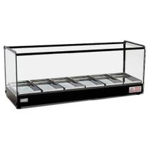 Estufa Vidro Reto EVR 6 Bandejas - Preta c/ LED - Titã