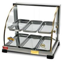 Estufa Vitrine 6 Bandejas Ouro Dupla Marchesoni Estufa Vitrine 6 Bandejas Ouro Dupla Marchesoni