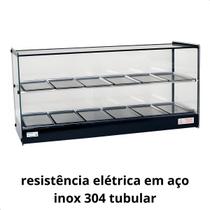 Estufa vitrine aquecedor salgados dupla 12 bandejas led 220v Estufa vitrine aquecedor salgados dupla 12 bandejas led 220v
