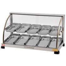 Estufa vitrine aquecedora de salgados 10 bandejas dupla 220v