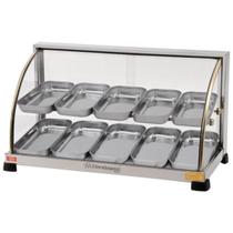 Estufa vitrine aquecedora de salgados 10 bandejas dupla 220v