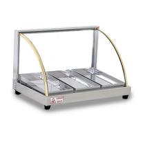 Estufa Vitrine Elétrica Curva Quente 3 Bandejas Inox Tita Estufa Vitrine Elétrica Curva Quente 3 Bandejas Inox Tita
