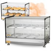 Estufa Vitrine Expositor Quente Dupla De Salgados 220v Inox