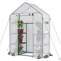 Estufa WORKPRO 56x28x77cm portátil com 3 prateleiras de nível 4