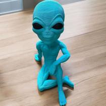 Et Alien Extraterrestre Sentado - Enfeite - Decoração Azul