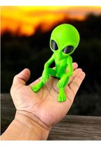 ET Extraterrestre Boneco Sentado Alienígena Decoração 3D 11,5cm ET Extraterrestre Boneco Sentado Alienígena Decoração 3D 11,5cm