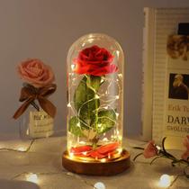 Eternal Rose Beauty and The Beast com luz LED em cúpula de vidro Eternal Rose Beauty and The Beast com luz LED em cúpula de vidro