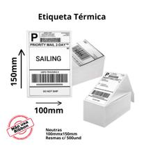 Etiqueta 100x150 - Térmica - Adesiva-Neutra - 5.000 Etiquetas