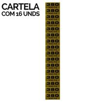 Etiqueta 380v Cartela Com 16 1,5x3,5 - Sinalize