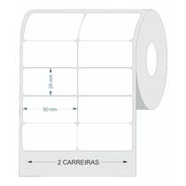 Etiqueta 50x25 2 Colunas Couche 1 Rolo C/2000 Etiquetas