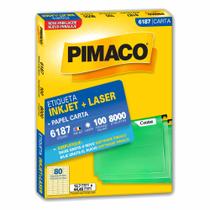 Etiqueta 6187 12x44mm Inkjet Laser 8000 / 100 Folhas / Pimaco