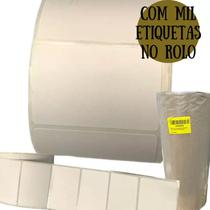 Etiqueta 6x4cm para codigo barras full 10 rolos branca autocolante Etiqueta 6x4cm para codigo barras full 10 rolos branca autocolante