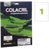 Etiqueta A4 297X210MM 1 por Folha (pacote com 25 Folhas)