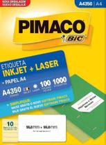 Etiqueta A4 A4350 100 Fls 55,8 X 99,0 Mm Cx.C/1000 Pimaco Etiqueta A4 A4350 100 Fls 55,8 X 99,0 Mm Cx.C/1000 Pimaco