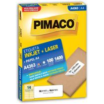 Etiqueta A4 A4363 100 Folhas 38,1 X 99,0 MM Caixa com 1400 Etiqueta A4 A4363 100 Folhas 38,1 X 99,0 MM Caixa com 1400