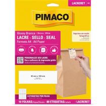 Etiqueta A4 Lacre Retangular 40X120Mm 10Fl