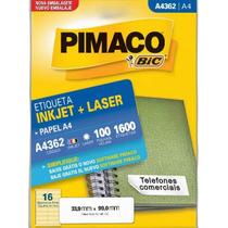 Etiqueta A4362 33,9x99,0mm ink-jet/laser Pimaco 100 folhas