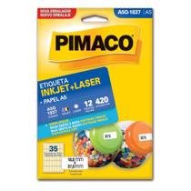Etiqueta A5 Inkjet Laser A5Q1837 18,0x37,0mm 12Fls - Pimaco