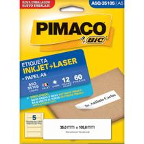 Etiqueta A5 Inkjet Laser A5Q35105 - Pimaco Etiqueta A5 Inkjet Laser A5Q35105 - Pimaco
