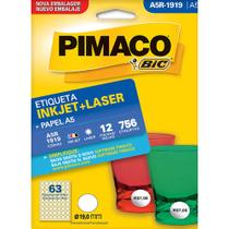 Etiqueta A5 Inkjet Laser A5R1919 - Pimaco
