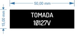 Etiqueta Acrílica 15X50