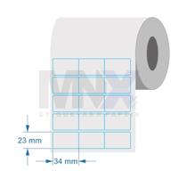 Etiqueta Adesiva 34X23 mm Couchê 3 Colunas 1 Rolo Cod 1001