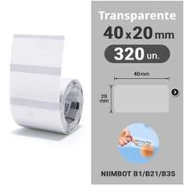 Etiqueta adesiva 40x20mm Transparente Niimbot B1 B21 B3S Etiqueta adesiva 40x20mm Transparente Niimbot B1 B21 B3S